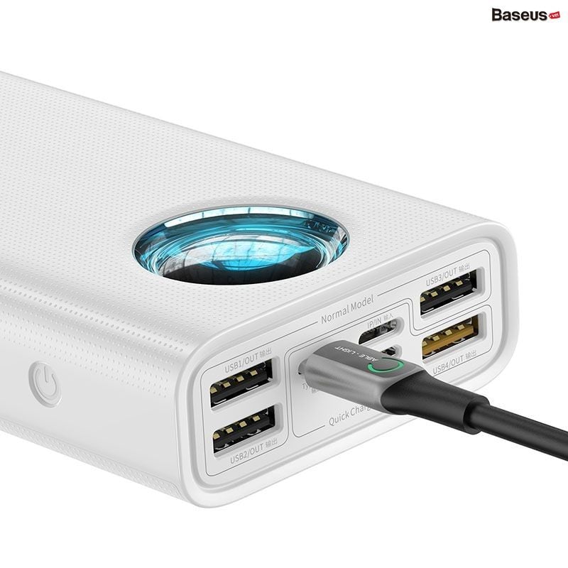 Pin dự phòng sạc nhanh, hiệu suất cao Baseus Amblight PD/QC 3.0 Quick charge 30,000mAh - 33W cho Smartphone/ Tablet/ Macbook/ Laptop (33W PD & QC3.0 , 4*Port USB+ Type C in/out, LED Display)