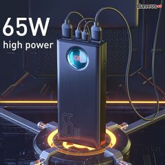 Pin sạc dự phòng đa dụng công suất cao Baseus Amblight Digital Display Quick Charge Power Bank (30000 mAh, 65W, USB*4 + Type C Input/Output + Lightning + Micro USB)