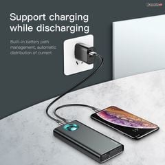 Pin dự phòng sạc nhanh Baseus Amblight PD/QC3.0 Quick charge cho Smartphone/ Tablet/ Macbook ( 20000mAh / 30000mAh, 18W / 33W, PD & QC3.0 , 2*Port USB+ Type C in/out, LED Display)