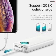 Pin dự phòng sạc nhanh Baseus Amblight PD/QC3.0 Quick charge cho Smartphone/ Tablet/ Macbook ( 20000mAh / 30000mAh, 18W / 33W, PD & QC3.0 , 2*Port USB+ Type C in/out, LED Display)