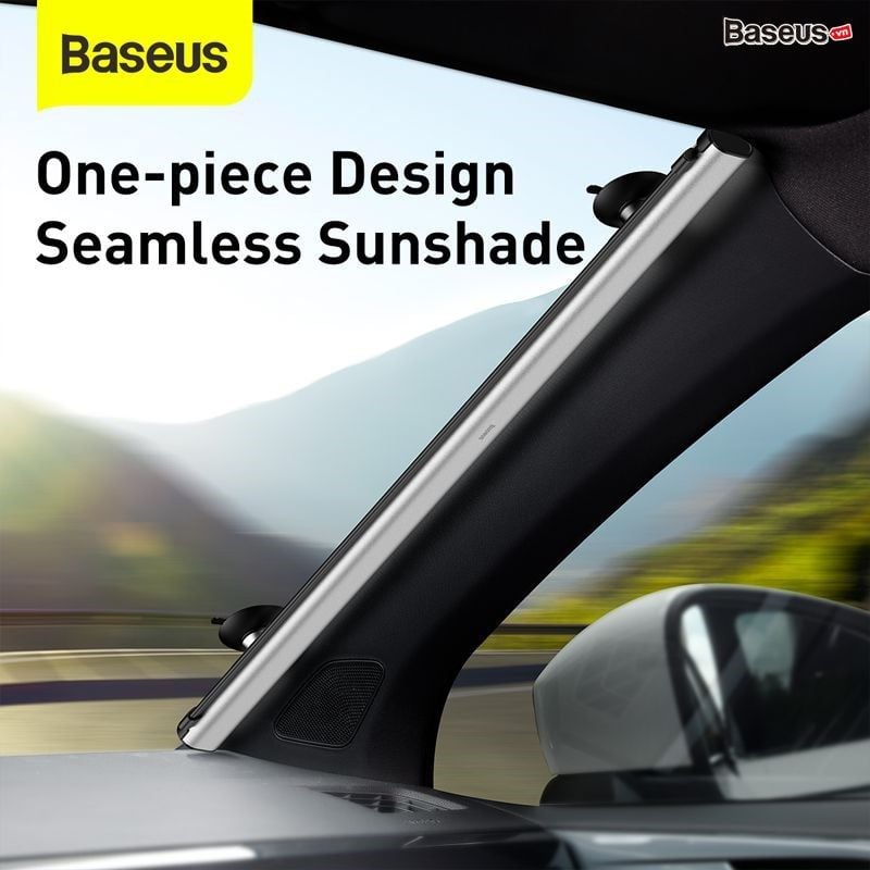 Màn kéo che nắng cửa kính trước dùng cho xe ô tô Baseus Auto Close Car Front Window Sunshade (58/64Cm, Retractable Windshield Sun Shade with Suction Cup for Car Front Window)