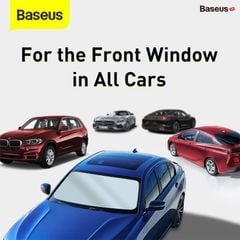 Màn kéo che nắng cửa kính trước dùng cho xe ô tô Baseus Auto Close Car Front Window Sunshade (58/64Cm, Retractable Windshield Sun Shade with Suction Cup for Car Front Window)