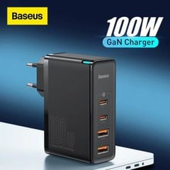 Bộ sạc nhanh Baseus GaN2 Pro Quick Charger 4 Ports (100W, Type C*2 & USB*2, PD/QC3.0/QC4+/PPS/SCP/FCP/AFC/Apple 2.4/BC1.2, Multi Quick charge protocol support)