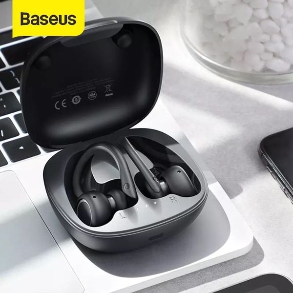 Tai nghe thể thao không dây Baseus Encok True Wireless Earphones W17 (Bluetooth 5.0, IP55 Waterproof, 5 - 30h sử dụng, Wireless Charging)