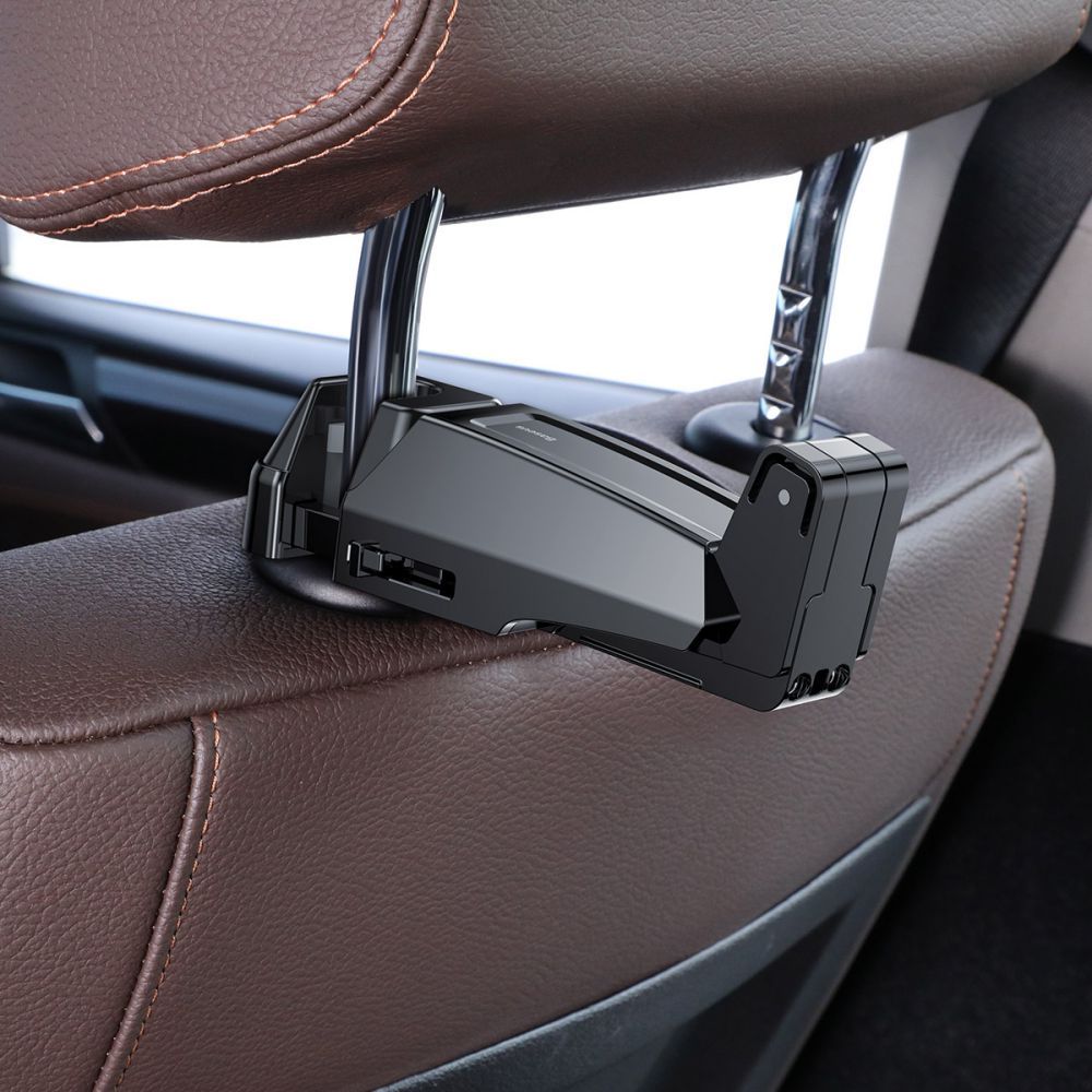 Bộ đế giữ điện thoại gắn lưng ghế trước dùng trên xe hơi Baseus Backseat Vehicle Phone Holder Hook