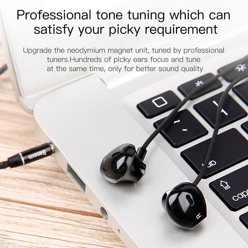 Tai nghe in Ear Baseus Encok H06 Lateral (Wired Earphone Tai nghe in Ear Baseus Encok H06 Lateral (Wired Earphone