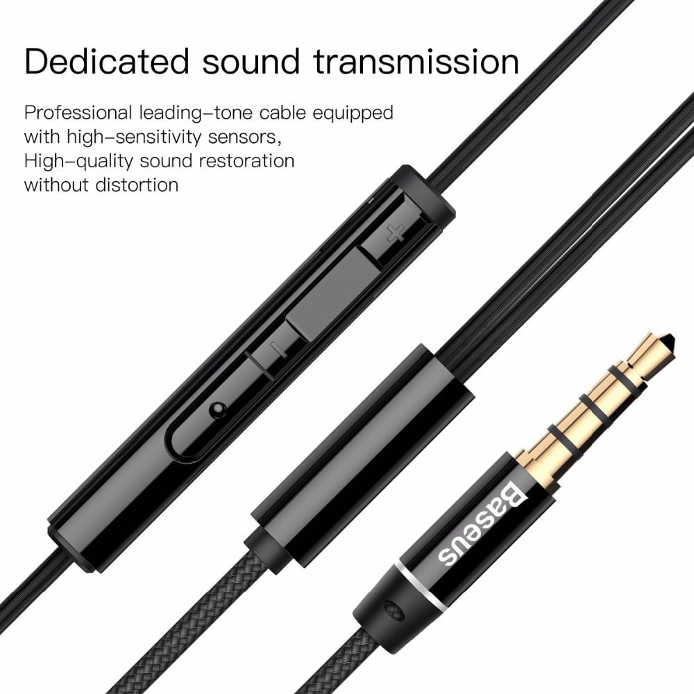 Tai nghe in Ear Baseus Encok H06 Lateral (Wired Earphone with Mic Stereo Headset Earbuds Earpiece)