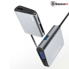 Hub USB Type C tốc độ cao Baseus (USB type C to Hub USB 3.0/2.0, SD/ TF Card Reader, HDMI, LAN RJ45)