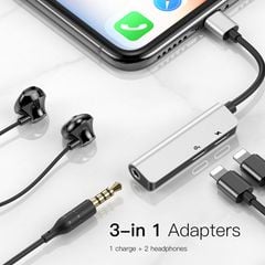 Bộ chuyển cổng Lightning sang Dual Lightning + Audio AUX 3.5mm Baseus L52 cho iPhone/ iPad