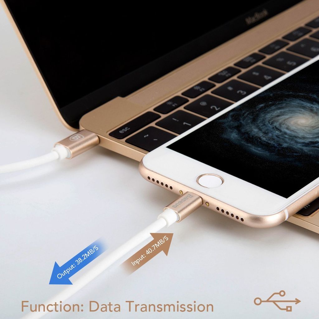 Cáp sạc và đồng bộ tốc độ cao Baseus USB Type C - Lightning cho iPhone / iPad