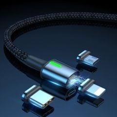 Cáp sạc từ tính Baseus Zinc Magnetic Cable Series 2 (Type C/ Micro/ Lightning , Sync Data & Quick Charge 3.0, New Model 2019)