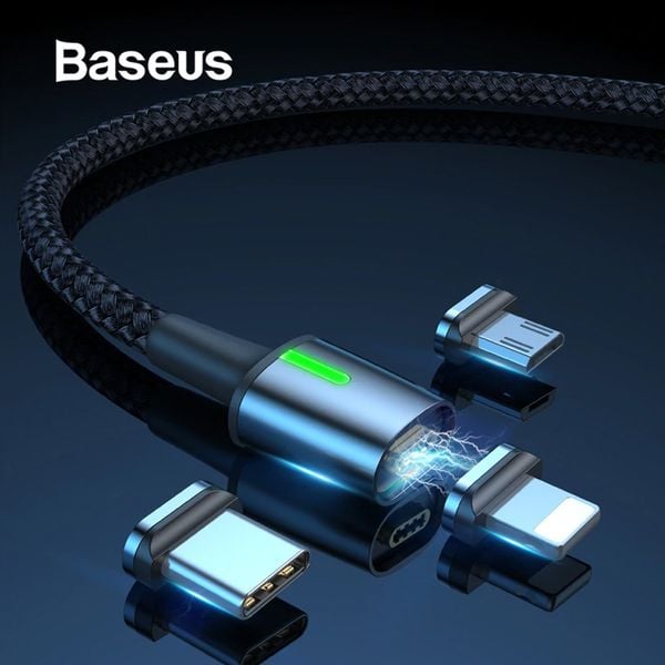 Cáp sạc từ tính Baseus Zinc Magnetic Cable Series 2 (Type C/ Micro/ Lightning , Sync Data & Quick Charge 3.0, New Model 2019)