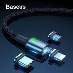 Cáp sạc từ tính Baseus Zinc Magnetic Cable Series 2 (Type C/ Micro/ Lightning , Sync Data & Quick Charge 3.0, New Model 2019)