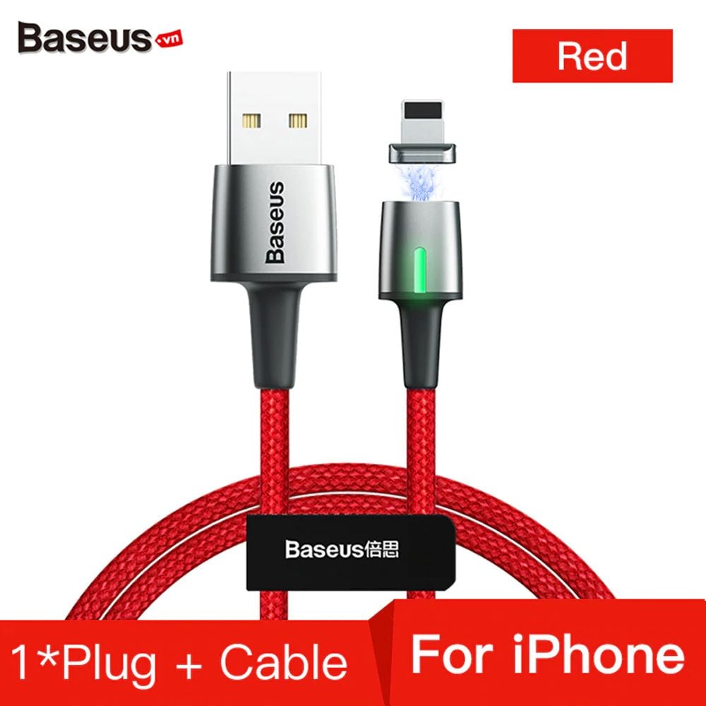 Cáp sạc từ tính Baseus Zinc Magnetic Cable Series 2 (Type C/ Micro/ Lightning , Sync Data & Quick Charge 3.0, New Model 2019)