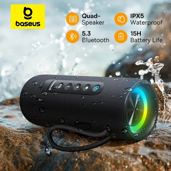 Loa Bluetooth Baseus AeQur VO20 Portable Wireless Speaker (Bluetooth 5.3, IPX5 Waterproof, Bass Subwoofer Sound box for Outdoor Camping Speakers)
