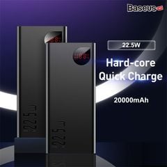 Pin dự phòng sạc nhanh, vỏ kim loại Baseus Adaman Metal Digital Display Quick Charge Power Bank  (10.000mAh/20.000mAh, 22.5W, PD/QC3.0 Quick charge Power Bank, 2022 New Edition)