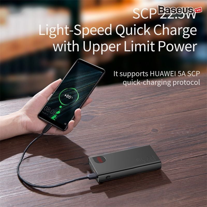 Pin dự phòng sạc nhanh, vỏ kim loại Baseus Adaman Metal Digital Display Quick Charge Power Bank  (10.000mAh/20.000mAh, 22.5W, PD/QC3.0 Quick charge Power Bank, 2022 New Edition)