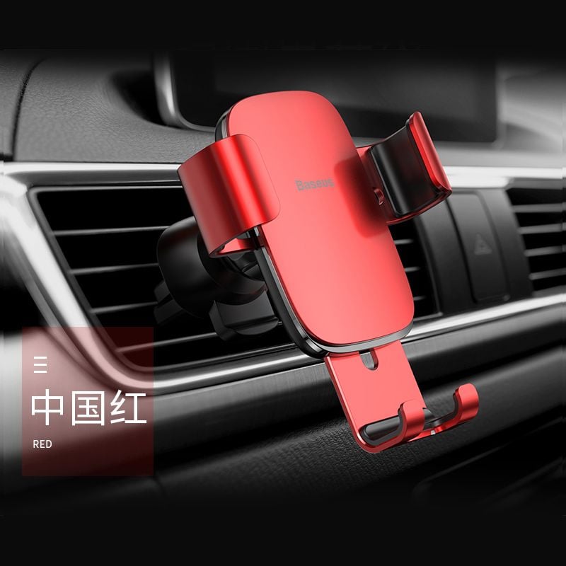 Bộ đế giữ điện thoại khóa tự động dùng cho xe hơi Baseus Metal Age Gravity Car Mount LV229（Air Outlet Version - Gắn khe gió máy lạnh）
