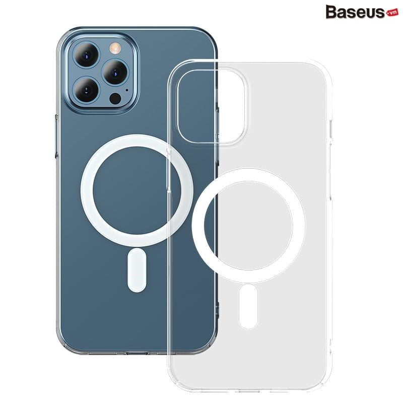 Ốp Lưng Nhựa Cứng Từ Tính Trong Suốt Bảo Vệ Camera Baseus Crystal Magnetic Dùng Cho iPhone 12