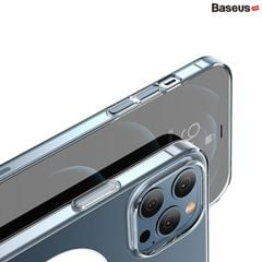 Ốp Lưng Nhựa Cứng Từ Tính Trong Suốt Bảo Vệ Camera Baseus Crystal Magnetic Dùng Cho iPhone 12