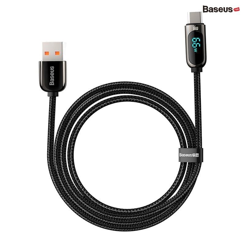 Cáp Sạc Nhanh Baseus Display Fast Charging Data Cable USB to Type-C 66W