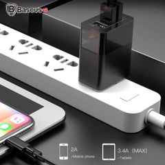 Bộ sạc đa năng Baseus Duke Universal 3 Port USB ( Aluminum alloy + PC, 3-in-1 Multifunction USB Charger )