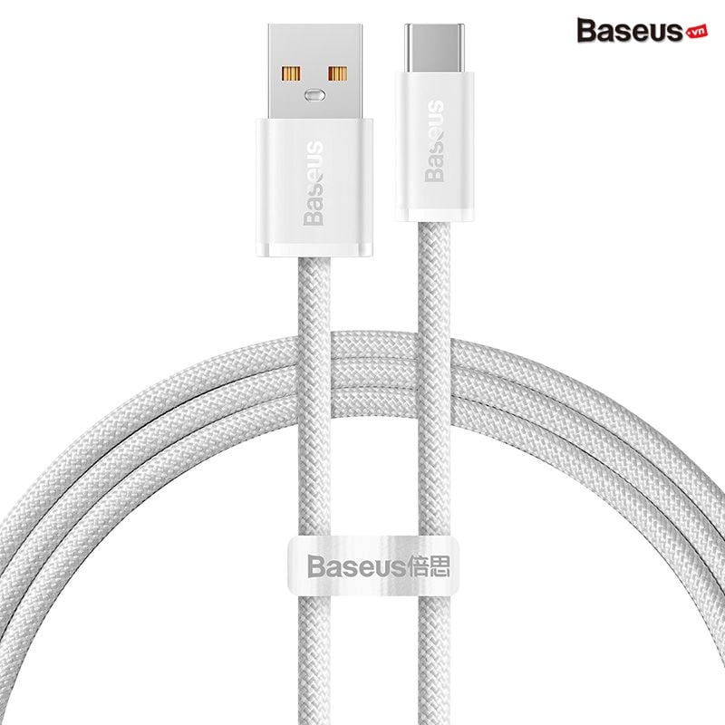 Cáp sạc Baseus Dynamic Series Fast Charging Data Cable USB to Type-C 100W 2m White