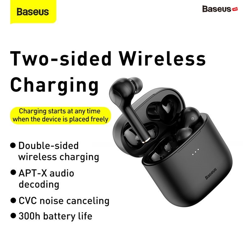 Tai nghe Bluetooth Baseus Encok W06 (TWS,Wireless charge,iP55,APT-X/CV