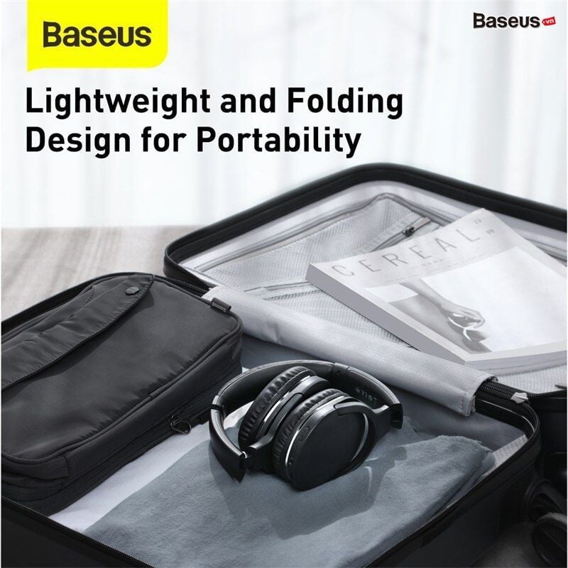 Tai nghe chụp tai không dây Baseus Encok D02 Pro – Bluetooth 5.0, âm thanh HiFi, pin lâu, thiết kế gọn nhẹ, đeo êm ái