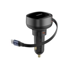 Tẩu Sạc Nhanh Kèm Cáp Dây Rút Baseus Enjoyment Pro Car Charger U+Retractable