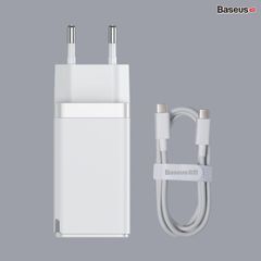 Bộ sạc nhanh Baseus GaN2 Pro Quick Charger 65W (Type Cx2 + USB, PD3.0/PPS/QC4.0/SCP/FCP Multi Quick Charge Protocol, GaN2 Technology)