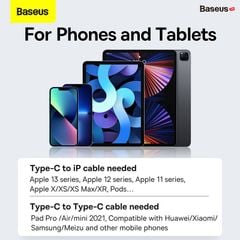 Củ sạc nhanh Baseus GaN3 1C 30W Quick Charger - Sạc nhanh, siêu nhỏ gọn (PD/QC/PPS Multi Quick Charge Support)