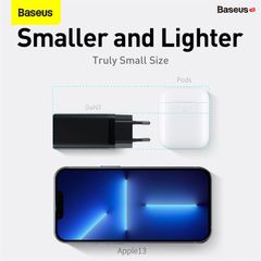 Bộ Sạc Nhanh Baseus GaN3 Pro Fast Charger 2C+U 65W & Baseus Xiaobai Type-C to Type-C 100W