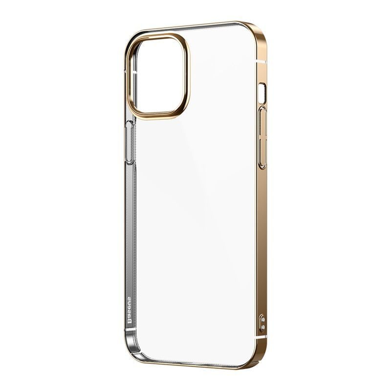 Ốp Lưng Nhựa Cứng Trong Suốt Viền Si Màu Baseus Glitter Case Dùng Cho iPhone 12 Series