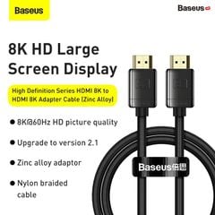 Cáp HDMI 2.1 8K Cao Cấp Baseus High Definition Series HDMI 8K to HDMI 8K Adapter Cable