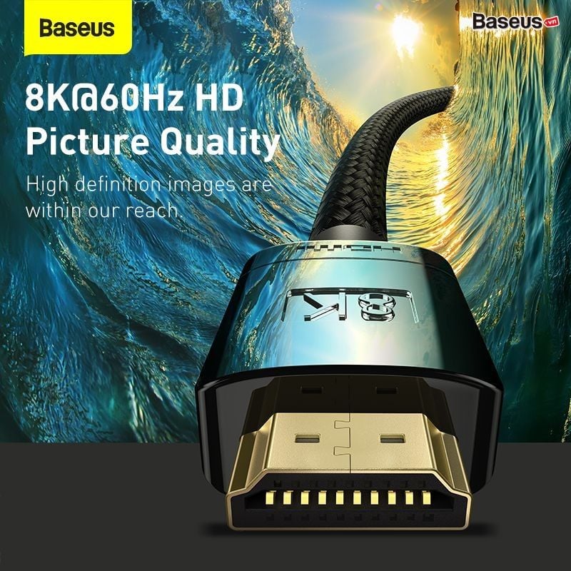 Cáp HDMI 2.1 8K Cao Cấp Baseus High Definition Series HDMI 8K to HDMI 8K Adapter Cable