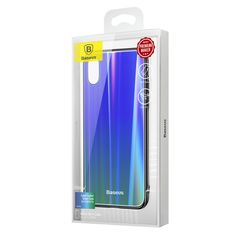 Ốp lưng trong suốt đổi màu Baseus Laser Luster Glass Case cho iPhone X ( Soft Silicone Edge , Tempered Glass Back Cover)