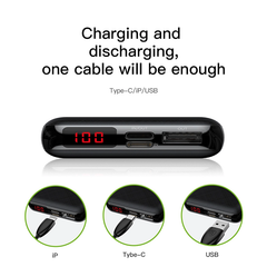 Pin dự phòng sạc nhanh Baseus Mini S Digital Display Power Bank 10,000mAh cho Smartphone/ Tablet ( PD + QC 3.0, USB-C input/ Output )