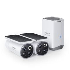 Camera Quan Sát Baseus Security S1 Pro Outdoor Dual Camera 3K 2-Cam Kit (IP67, Solar Panel, 13400mAh)
