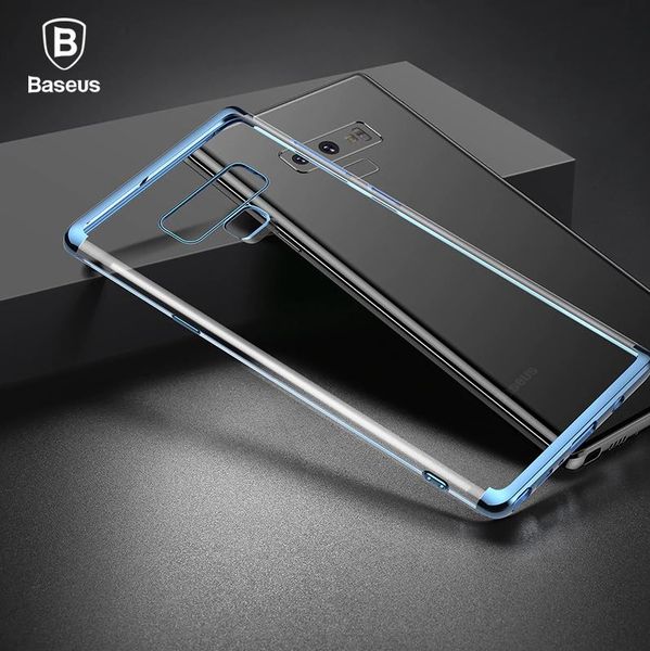 Ốp lưng trong suốt viền si màu Crome Baseus Shining Case cho Samsung Galaxy Note9 ( Ultra Thin, Luxury Plating Hard Plastic Case)