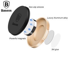 Bộ đế giữ điện thoại bằng nam châm Baseus Small Ears (Loại dán, Magnetic Car Paste Type Mount/ Holder)