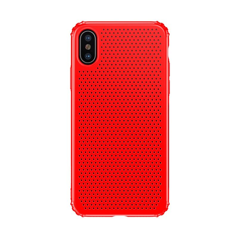 Ốp lưng chống nhiệt Baseus Small Hole Dots Case LV183 cho iPhone X (  Small Hole Case - Luxury Smooth High Quality Hard Plastic)