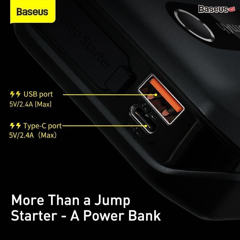 Bộ Kích Nguồn Baseus Super Energy Air Car Jump Starter (10000mAh, Peakcurrent 1000A)