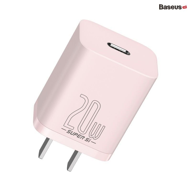 Bộ sạc nhanh, nhỏ gọn Baseus Super Si Quick Charger 20W dùng cho iPhone 12/iP11/XS Max (Type C, 20W/18W, PD/QC3.0 Quick charger)