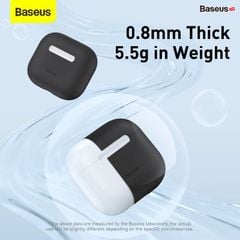 Ốp Lưng Silicone Gel Siêu Mỏng Baseus Super Thin Silica Gel Case Cho Apple AirPods 3 (0.8mm Super thin, Liquid Silica Gel, Dirt-proof and Anti-broken)