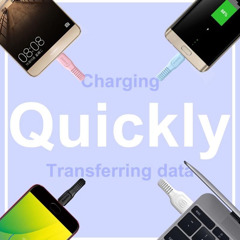 Cáp sạc nhanh và truyền dữ liệu Baseus Tough Series Type-C ( hỗ trợ Quick Charge 3.0 )