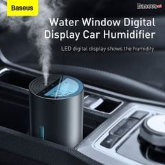 Máy phun sương tạo ẩm Baseus Water Window Digital Display Car Humidifier (with Temperature and Humidity Sensing+ Wireless Version)