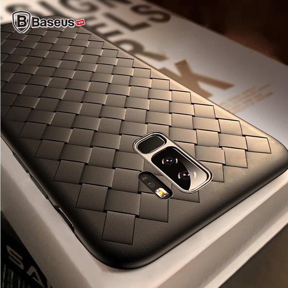 Ốp lưng Baseus BV Weaving Case LV182 cho Samsung Galaxy S9 / S9+ (Luxury Grid Soft TPU Silicone )