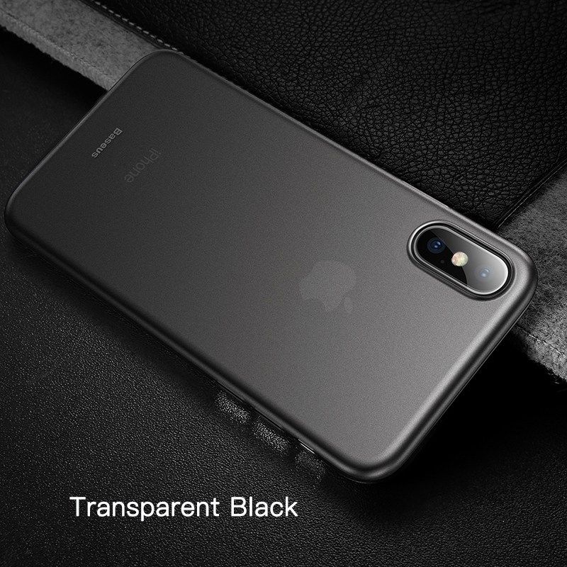 Ốp lưng Siêu mỏng, Chống bám vân tay Baseus Wing Case LV167 cho XR/ XS/ XS Max ( 0.45mm Ultra Thin Hard Plastic Wing Case)