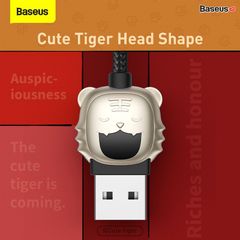 Cáp sạc đa năng Baseus Year of the Tiger One-for-three Data Cable USB to M+L+C 3.5A 1.2m